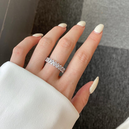 [Amore Jewels]Ornate Oval Cut Tennis Ring