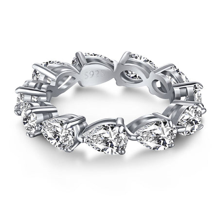 [Amore Jewels]Exquisite Pear Cut Tennis Ring