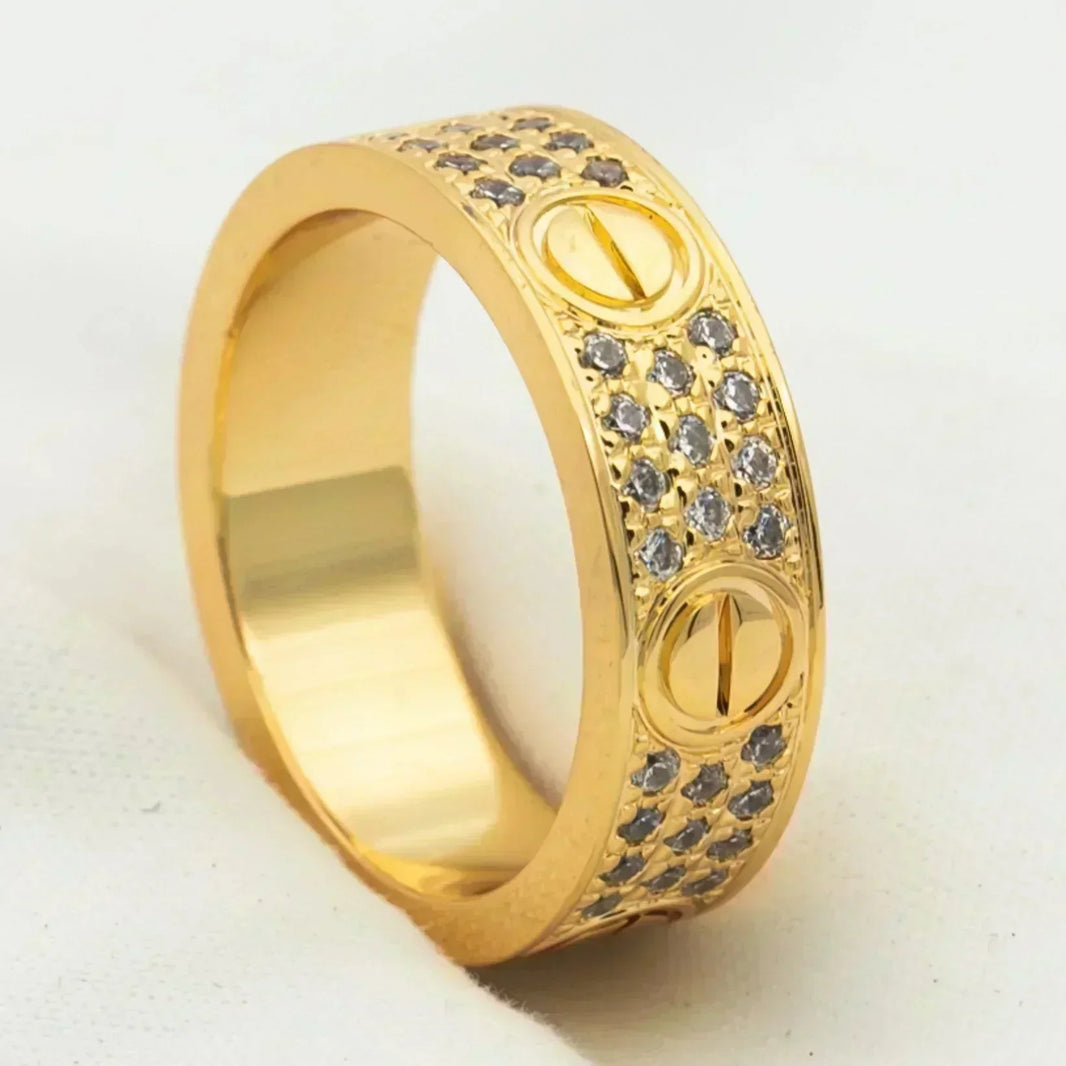 [Amore Jewels]LOVE RING 5.5MM DIAMONDS PAVED