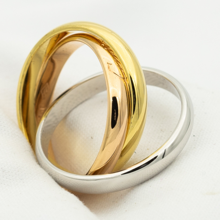 [Amore Jewels]TRINITY RING GOLD PINK GOLD SILVER