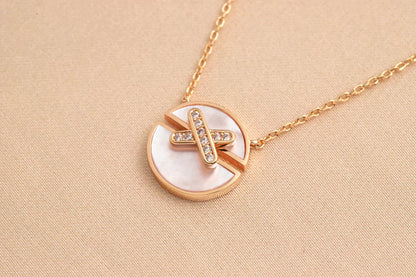 [Amore Jewels]JEUX DE ROSE GOLD DIAMOND NECKLACE