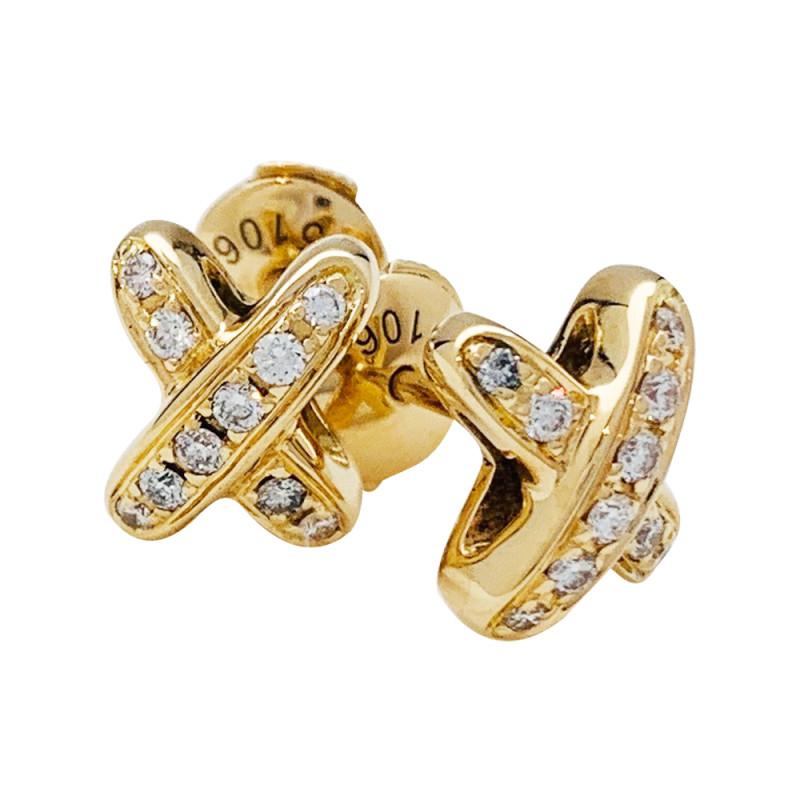 [Amore Jewels]JEUX DE GOLD DIAMOND EARRINGS