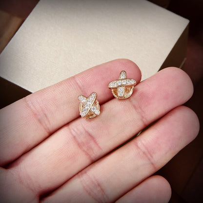 [Amore Jewels]JEUX DE GOLD DIAMOND EARRINGS