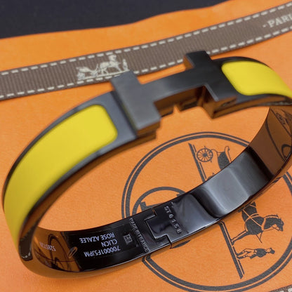 [Amore Jewels]CLIC HM SO BLACK YELLOW BRACELET