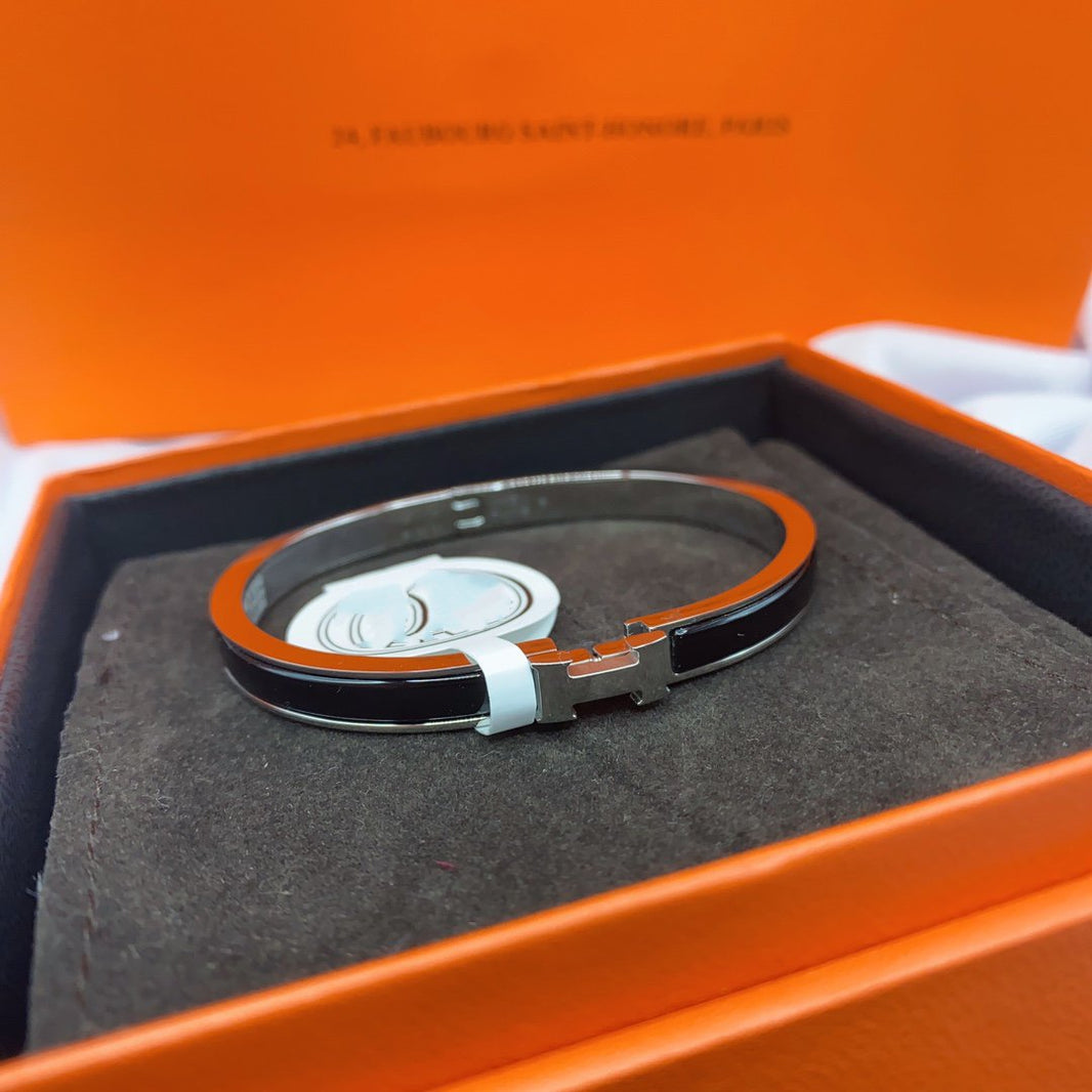 [Amore Jewels]CLASSIC HM CLIC BLACK 8MM ENAMEL BRACELET