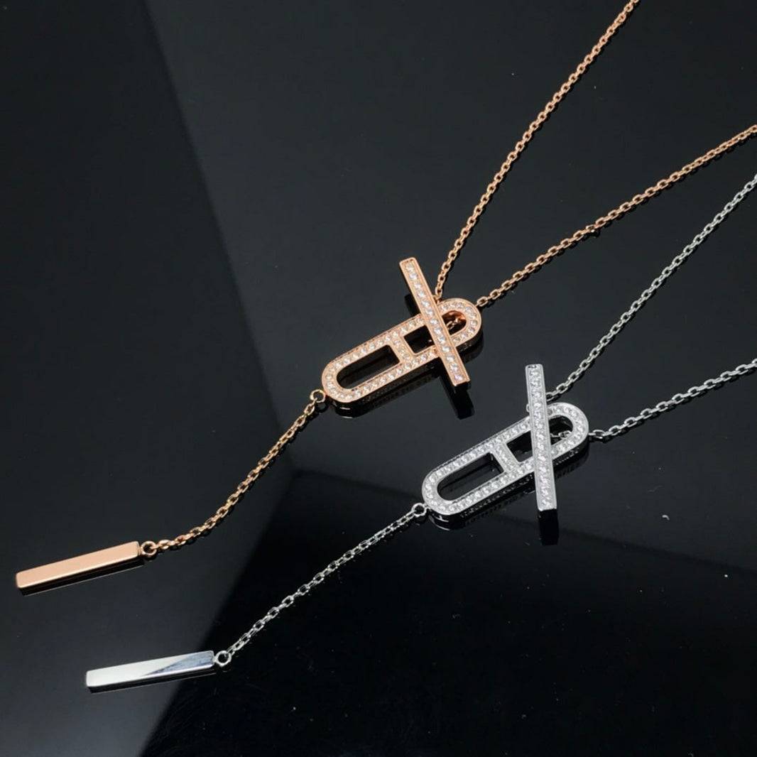 [Amore Jewels]HM NECKLACE PLATINUM ROSE GOLD DIAMOND