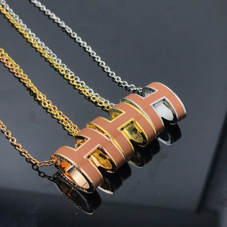 [Amore Jewels]H NECKLACE BROWN