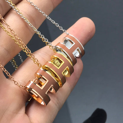 [Amore Jewels]H NECKLACE BROWN