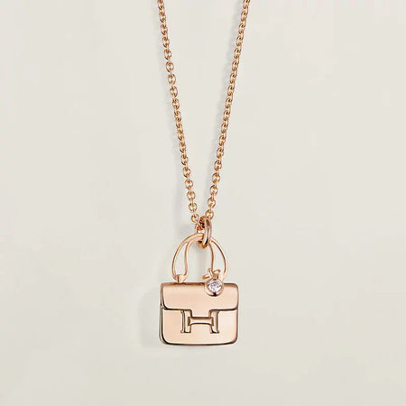 [Amore Jewels]AMULETTE PEDANT ROSE GOLD NECKLACE