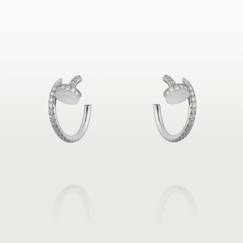 [Amore Jewels]JUSTE EARRINGS 12.75MM SILVER DIAMOND