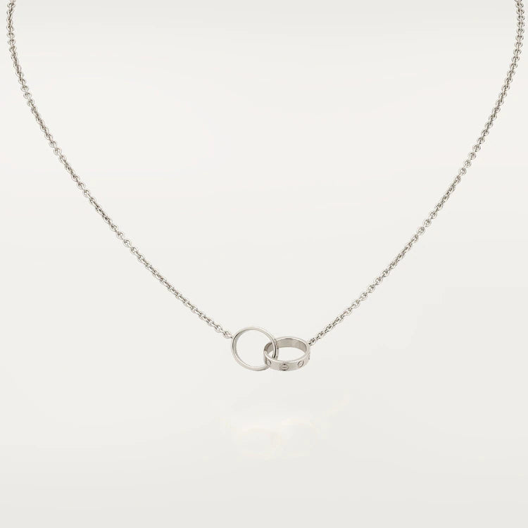 [Amore Jewels]LOVE NECKLACE PINK GOLD AND SILVER