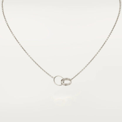 [Amore Jewels]LOVE NECKLACE PINK GOLD AND SILVER