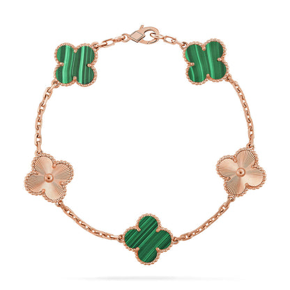 [Amore Jewels] CLOVER 5 MOTIF MALACHITE BRACELET COLLECTION