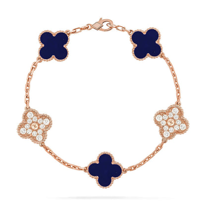 [Amore Jewels]CLOVER 5 MOTIF LAPIS LAZULI BRACELET COLLECTION