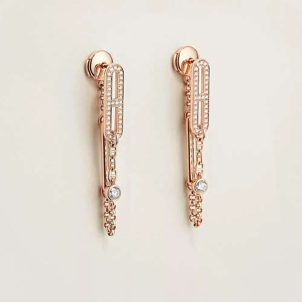 [Amore Jewels]CHAINE CHAOS DIAMOND DROP EARRINGS