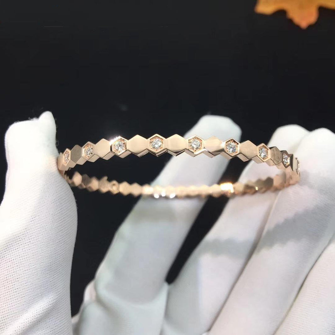 [Amore Jewels]BEE LOVE PINK GOLD DIAMOND BRACELET