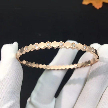 [Amore Jewels]BEE LOVE PINK GOLD DIAMOND BRACELET