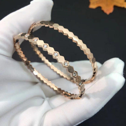 [Amore Jewels]BEE LOVE PINK GOLD DIAMOND BRACELET
