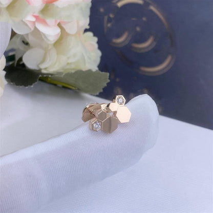 [Amore Jewels]BEE LOVE PINK GOLD DIAMOND EARRINGS