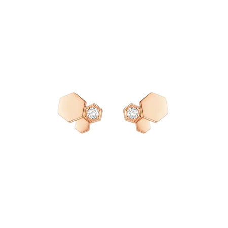 [Amore Jewels]BEE LOVE PINK GOLD DIAMOND EARRINGS