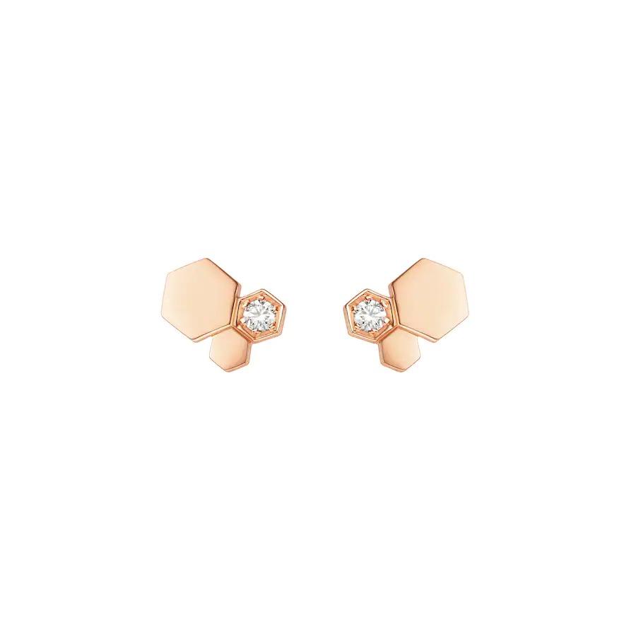 [Amore Jewels]BEE LOVE PINK GOLD DIAMOND EARRINGS