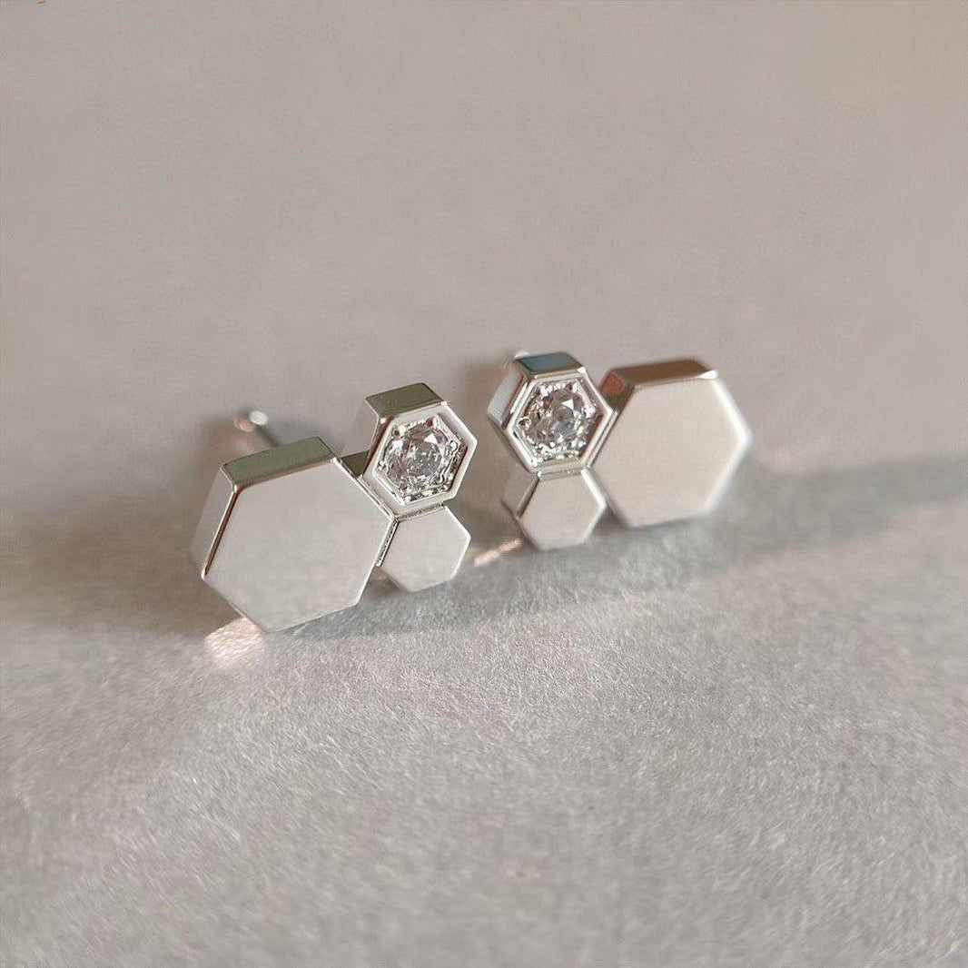 [Amore Jewels]BEE LOVE SILVER DIAMOND EARRINGS