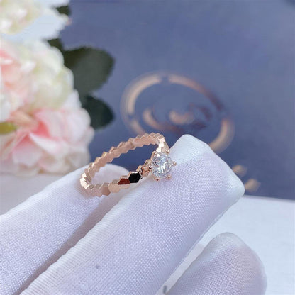 [Amore Jewels]BEE LOVE RING PINK GOLD 1 DIAMOND