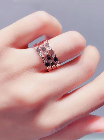 [Amore Jewels]BEE LOVE RING PINK GOLD DIAMOND