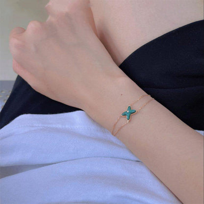 [Amore Jewels]JEUX BRACELET MALACHITE PINK GOLD 1 DIAMOND