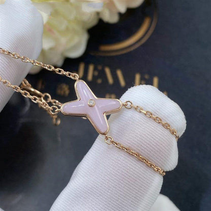 [Amore Jewels]JEUX BRACELET PINK MOP PINK GOLD 1 DIAMOND