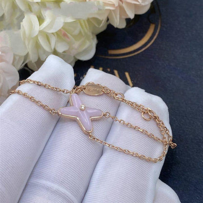 [Amore Jewels]JEUX BRACELET PINK MOP PINK GOLD 1 DIAMOND