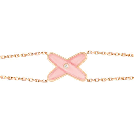 [Amore Jewels]JEUX BRACELET PINK MOP PINK GOLD 1 DIAMOND