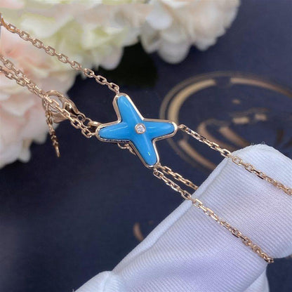 [Amore Jewels]JEUX BRACELET TURQUOISE PINK GOLD 1 DIAMOND
