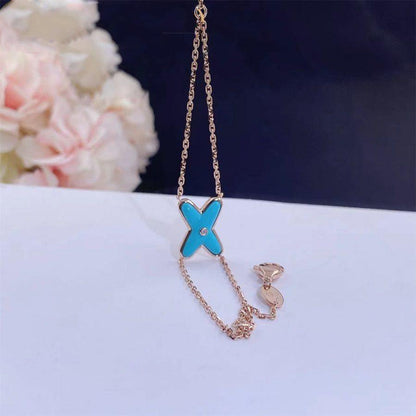 [Amore Jewels]JEUX BRACELET TURQUOISE PINK GOLD 1 DIAMOND
