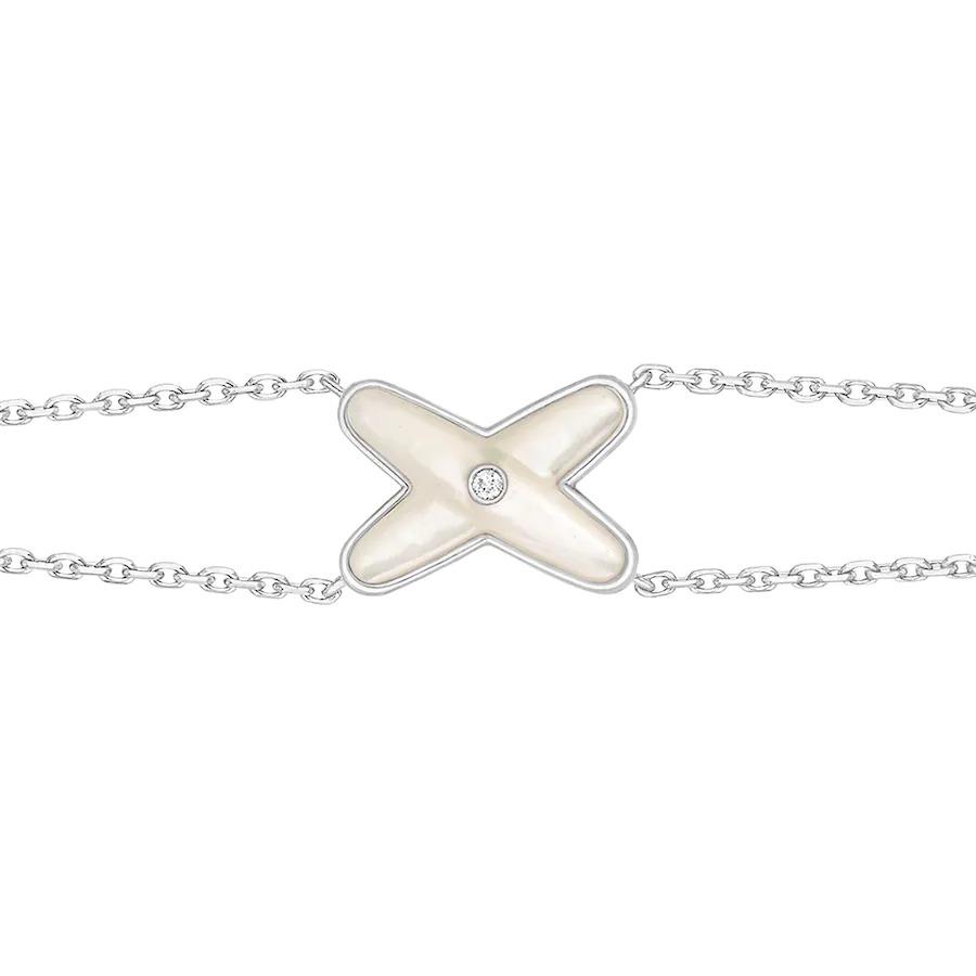 [Amore Jewels]JEUX BRACELET WHITE MOP SILVER 1 DIAMOND