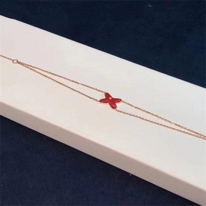 [Amore Jewels]JEUX BRACELET CARNELIAN PINK GOLD 1 DIAMOND