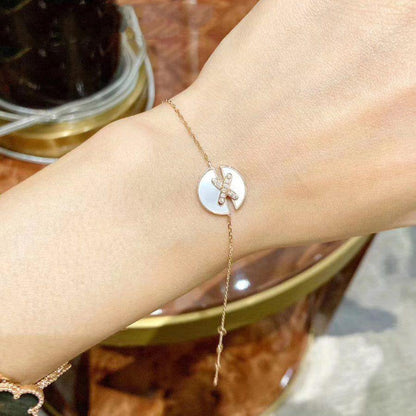 [Amore Jewels]JEUX DE BRACELET MOP PINK GOLD DIAMONDS