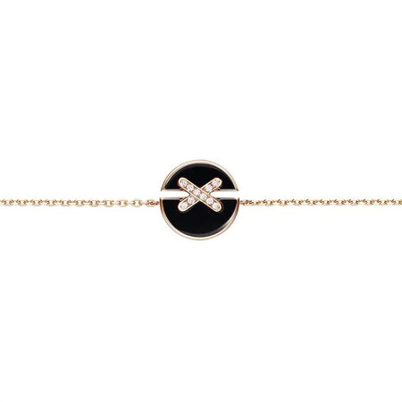 [Amore Jewels]JEUX DE BRACELET ONYX PINK GOLD DIAMOND