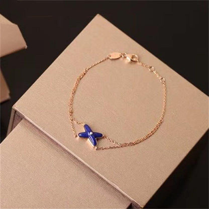 [Amore Jewels]Hollow Design Four-Leaf Clover Flower Shape Ring
