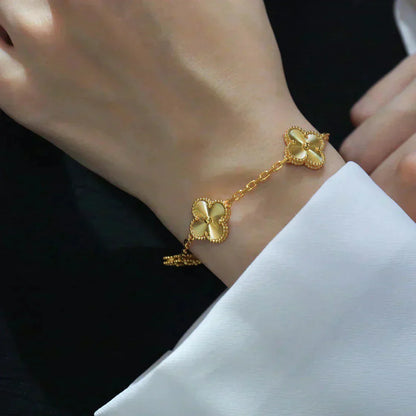 [Amore Jewels] CLOVER 5 MOTIF LASER BRACELET COLLECTION