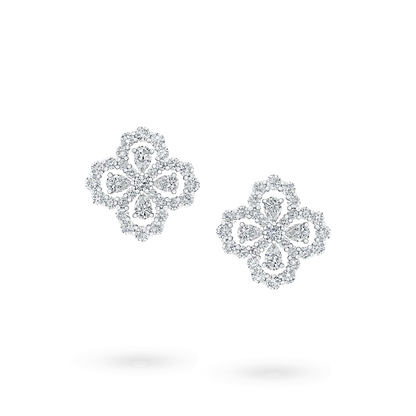 [Amore Jewels]LOOP EARRINGS FULL MOTIF DIAMOND 16MM