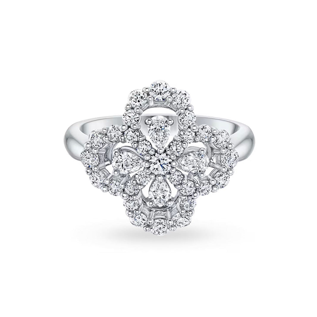 [Amore Jewels]LOOP RING FULL MOTIF DIAMOND 16MM SILVE