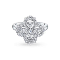 [Amore Jewels]LOOP RING FULL MOTIF DIAMOND 16MM SILVE