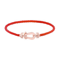 [Amore Jewels]FORCE 10 HALF DIAMOND PINK GOLD RED CORDERI LARGE AND MEDIUM MODEL