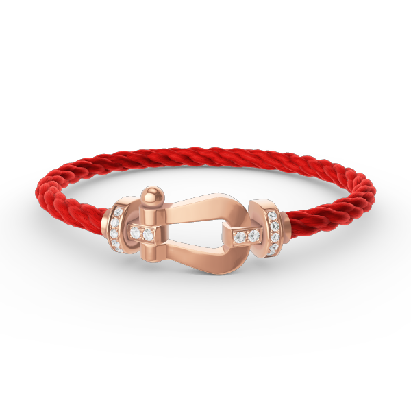 [Amore Jewels]FORCE LARGE HORSESHOE HALF DIAMOND BRACELET ROSE GOLD