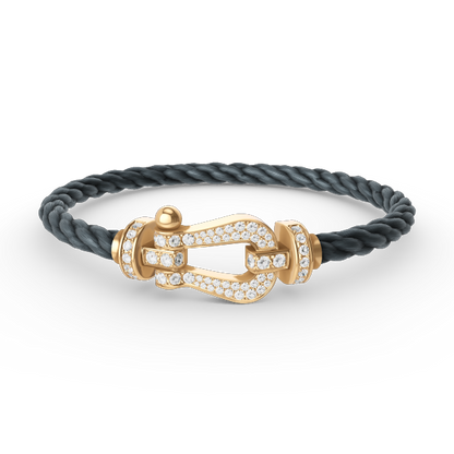 [Amore Jewels]FORCE LARGE HORSESHOE FULL DIAMOND BRACELET GOLD
