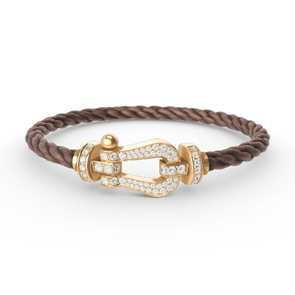 [Amore Jewels]FORCE LARGE HORSESHOE FULL DIAMOND BRACELET GOLD