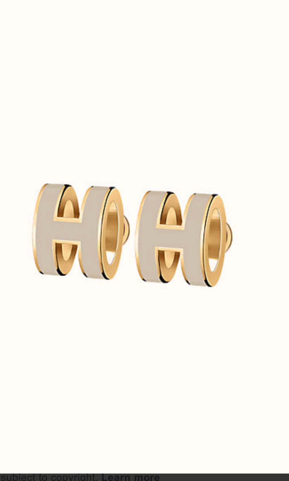 [Amore Jewels]MINI POP H GOLD EARRINGS GREY