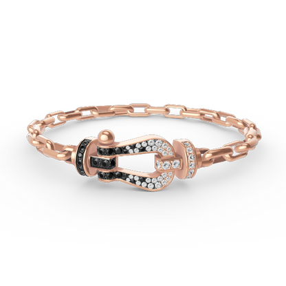 [Amore Jewels]FORCE LARGE HORSESHOE CLASP  METAL BRACELET