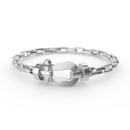 [Amore Jewels]FORCE LARGE HORSESHOE CLASP  METAL BRACELET